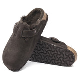Birkenstock - Boston Shearling Suede Leather - Mocca