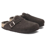 Birkenstock - Boston Shearling Suede Leather - Mocca