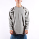 Carhartt WIP - LS Chase T-Shirt - Grey Heather Gold