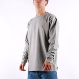 Carhartt WIP - LS Chase T-Shirt - Grey Heather Gold