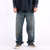 Carhartt WIP - Aaron Pant - Blue Mid Worn Bleached