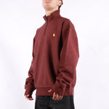 Carhartt WIP - Half Zip American Script Sweat - Amarone
