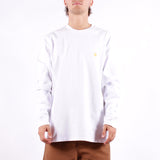 Carhartt WIP - LS Chase T-Shirt - White Gold