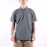 Carhartt WIP - SS Chase Pique Polo - Cozy Blue Gold