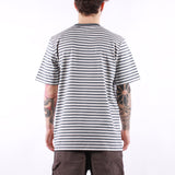 Carhartt WIP - SS Ezra Pocket T-Shirt - Ezra Stripe Cozy Blue Wax