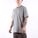 Carhartt WIP - SS Ezra Pocket T-Shirt - Ezra Stripe Cozy Blue Wax
