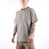 Carhartt WIP - SS Ezra Pocket T-Shirt - Ezra Stripe Leaf Wax
