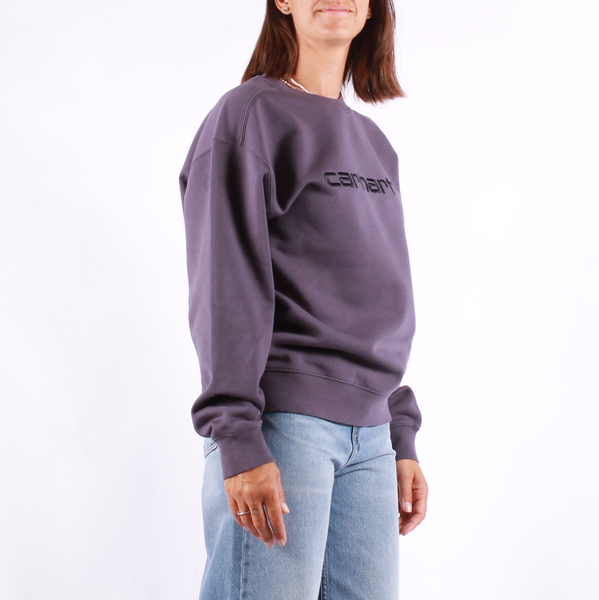 Carhartt WIP W Carhartt Sweat Shady Purple Dark Navy | Felpa