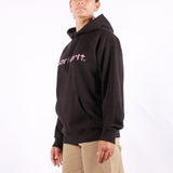 Carhartt WIP - W Hooded Carhartt Sweatshirt - Black Hortensia