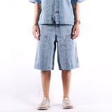 Carhartt WIP - W Snake Nixon Double Knee Short - Snake Camo Blue Bleached