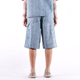 Carhartt WIP - W Snake Nixon Double Knee Short - Snake Camo Blue Bleached