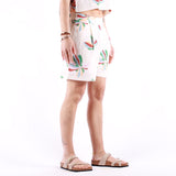 Compania Fantastica - Bermuda - Cream Flowers Print