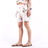 Compania Fantastica - Bermuda - Cream Flowers Print