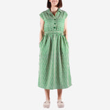 Compania Fantastica - Long Dress - Green Stripes