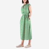 Compania Fantastica - Long Dress - Green Stripes