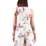Compania Fantastica - Top - Cream Flowers Print