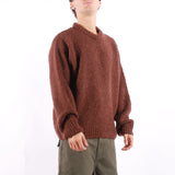 Edwin - Dun Texture Sweater - Rum Raisin