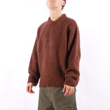 Edwin - Dun Texture Sweater - Rum Raisin