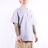 Edwin - Ramen Pink Ts - Grey Marl