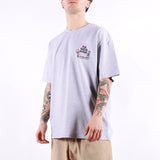 Edwin - Ramen Pink Ts - Grey Marl