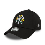 New Era - Woman Floral NY 9Forty - Black White
