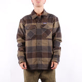 Patagonia - Ms Lw Insulated Fjord Flannel Shirt - Snow Owl Basin Green