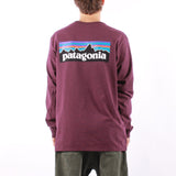 Patagonia - Ms Ls P6 Logo Responsibili Tee - Berry Fig