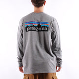Patagonia - Ms Ls P6 Logo Responsibili Tee - Gravel Heather
