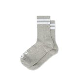 Polar Skate Co - Rib Socks Happy Sad - Heather Grey