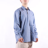 Selected - Ben Stripe LS Shirt - Medieval Blue Multi