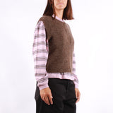 Selected - Lulu Button Vest - Dachshund Melange