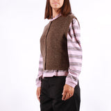 Selected - Lulu Button Vest - Dachshund Melange