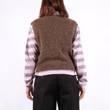Selected - Lulu Button Vest - Dachshund Melange
