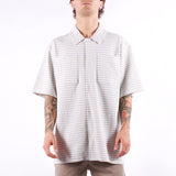 Selected - Thomas SS Overshirt - Egret Skyway
