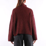 Selected - Gabriella Ls Knit - Fig Melange