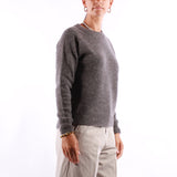 Selected - Lulu Ls Knit - Medium Grey Melange