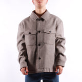 Selected - Mitch Wool Blend Shacket - Deep Taupe