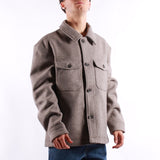 Selected - Mitch Wool Blend Shacket - Deep Taupe