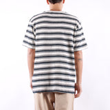 Selected - Relax Solo Stripe SS Tee - Sky Captain Egret
