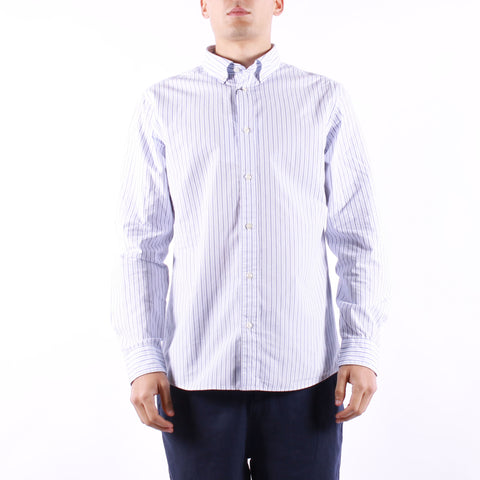 Selected - Slim Rick Poplin Shirt - Bright White Stripes