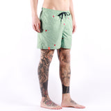 Sun 68 - Swim Pant Small Embroidery - 8801 Verde Prato Bianco