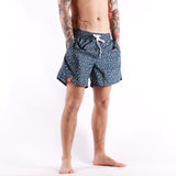 Sun 68 - Swim Pant Small Pattern - 0701 Navy Blue Bianco