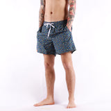 Sun 68 - Swim Pant Small Pattern - 0701 Navy Blue Bianco