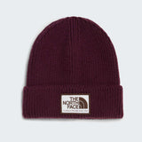 The North Face - Tnf Logo Box Cuffed Beanie - Deep Burgundy Heritage Patch