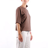 The North Face - W Tnf Essential Simple Dome Boxy Relaxed SS Tee - Smokey Brown