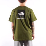 The North Face - M SS Box Nse Tee - Woodland Green Tnf Black