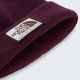 The North Face - Tnf Logo Box Cuffed Beanie - Deep Burgundy Heritage Patch