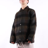 Universal Works - Berlin Wool Check Wayfarer Jacket - Black Brown