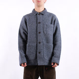 Universal Works - Field Jacket Wool Fleece - Slate Blue