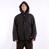 Universal Works - Reversible Simple Hooded Jacket - Black Brown